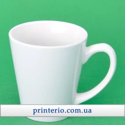Чашка конусна для сублімації Sublime Latte мала з лого біла 350 мл